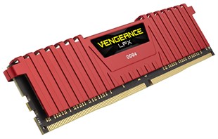 8GB DDR4 2400MHz CORSAIR VENGEANCE KIRMIZI CL16 1x8GB (16-16-16-39) CMK8GX4M1A2400C16R